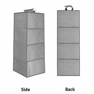 Organisateur de placard suspendu en tissu à 4 étagères avec double rangement pour vêtements - Product Image 2