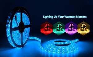 Thông minh linh hoạt 12V/24V 2835 Flex Strip <span class=keywords><strong>LED</strong></span> SMD 5050 <span class=keywords><strong>LED</strong></span> Strip ánh sáng kết nối điều khiển từ xa RGB màu - Product Image 4