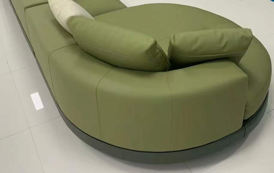 New Italian style fabric leather sofa set living room furniture green color customize modular sofa set