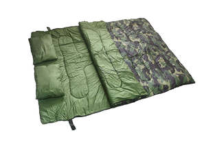 Sac de couchage double camouflage portable et chaud imperméable pour adulte avec oreiller pour le camping et les voyages en plein air - Product Image 2