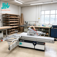 Scie à table coulissante pour le travail du bois JHM-MS3245D, scie à biseau à 45 et 90 degrés pour panneaux MDF, contreplaqué et mélamine
