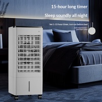 Ventilateur de climatisation DC super rafraîchissant, mobile, petit, pour chambre à coucher, avec minuterie, 3 vitesses et circulation d'eau glacée
