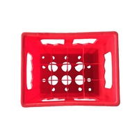 Matériel vierge 550 ml 24 bouteilles Caisse en plastique pour bière Caisse pour soda Caisse pour vin