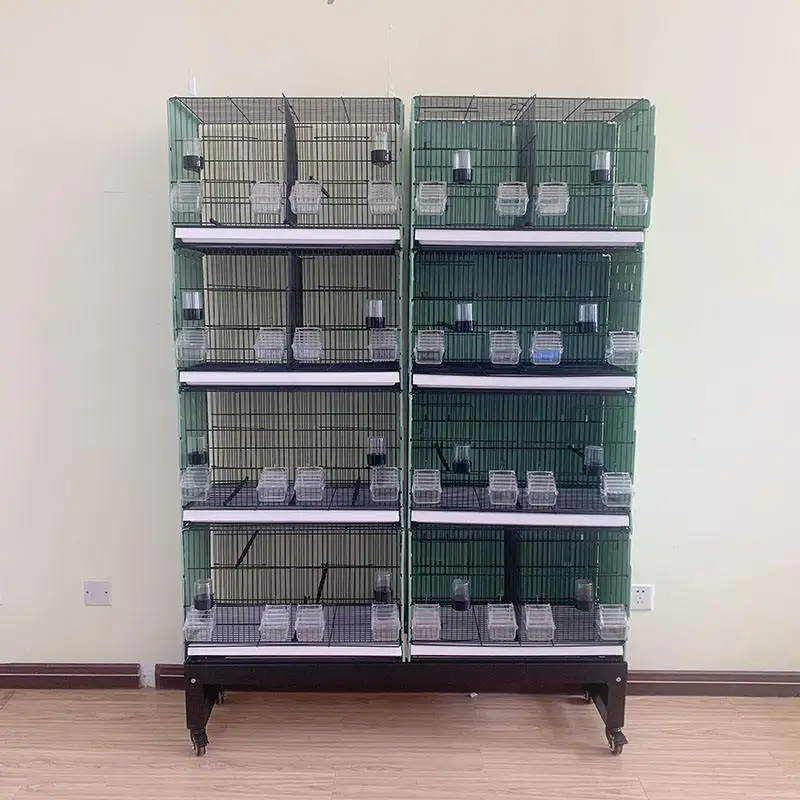 bird cage stackable two layer double partition