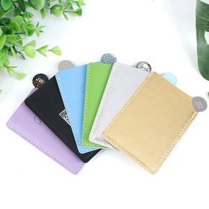 Custom LOGO Blank Vanity Square Cosmetics Pocket Purse Business Gift Giveaway Mini Gifts Metal Makeup Unbreakable Mirror
