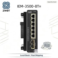 Module d'extension en cuivre Cisco Switch Catalyst IEM-3500-8T= 8 ports 1000BASE-T, extensible jusqu'à 19 ports au total, alimentation 6W, rail DIN