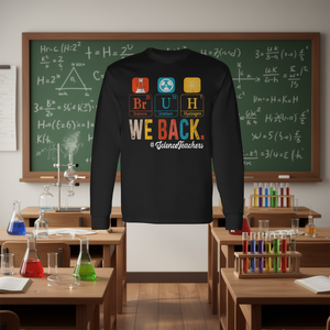 Camiseta de manga larga con tabla periódica para profesores de ciencias, impresión digital en algodón, divertida, para adultos, para todas las estaciones, regreso a la escuela - Product Image 3