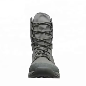 รองเท้าบูททางยุทธวิธีแบบกำหนดเอง, รองเท้าเดินป่าล่าสัตว์, รองเท้าบูททางยุทธวิธีสำหรับกีฬากลางแจ้งสีเทาสำหรับผู้ชาย มีสินค้าในสต็อก - Product Image 2