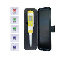 Medidor de pH para Pruebas de Acidez y Alcalinidad en Alimentos y Masas, Pantalla Retroiluminada, Alta Sensibilidad 0.05pH, Detector de Humedad