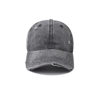 Topi Baseball Denim Bordir 3D Vintage Pudar 6 Panel Gaya Sporty Street Unisex Dewasa Dapat Disesuaikan dengan Gesper Logam Bahan Katun