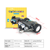 Kit de démarrage Microbit Programmable pour voiture Microbit V2 pour enfants, éducation de codage sans batterie rechargeable