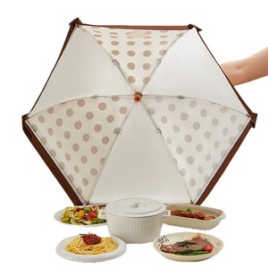 Foldable Food Cover Round Mesh Flyproof Dustproof Table Cover For Leftovers Washable Cute Design - Product Image 5