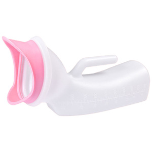 Urinoir sur pied en plastique ovale grande capacité avec bec souple pour femmes âgées alitées, usage hospitalier et automobile - Product Image 1