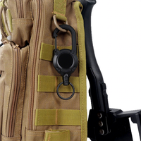 Porte-clés en plastique avec cordon élastique, boucle à dégagement facile, cordon d'extension anti-perte, clip télescopique rétractable automatique pour bureau