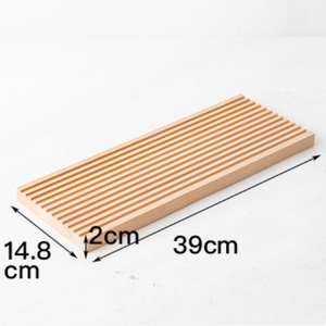 Rak Penyimpanan Kayu Beech Kreatif Multifungsi, Nampan Sajian Makanan untuk Camilan Teh Sore dan Hidangan Penutup - Tahan Lama, Portabel, Klasik - Product Image 2