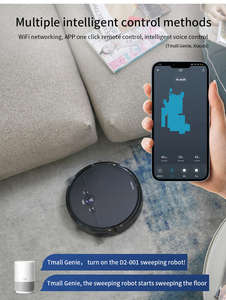 Robot Aspirador y Fregasuelos 3 en 1 Inteligente con Control por Aplicación WiFi y Carga Automática Tuya, Función Húmedo/Seco - Product Image 3