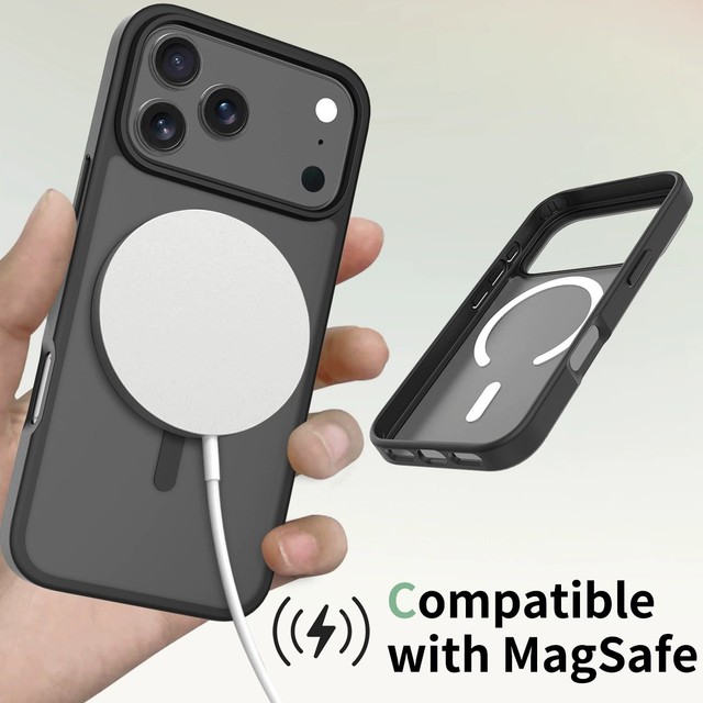 High Quality Luxury Shockproof Magnetic TPU+PC Phone Case for 17 Pro Max Anti-Fingerprint Skin-Feel Soft Touch Back Cover