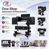 Printer Sublimasi Termal Dual-Head A1 60cm Baru Langsung dari Pabrik, Head XP600/I1600/I3200, Otomatis Penuh, Pencetakan HD Cepat, Garansi 1 Tahun