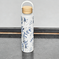 Bouteille en verre portable de 17 oz et 19 oz, impression personnalisée sur toute la surface, silicone antidérapant, bouteille d'eau au toucher doux, cadeau