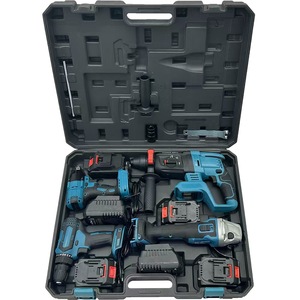 Juego de Herramientas Eléctricas de Litio, Taladro Angular de Impacto, Llave Electromecánica, Cuatro Piezas, 2 Taladros Inalámbricos Universales - Product Image 2