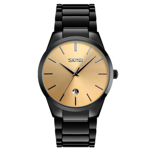 Montre pour homme d'affaires tendance, marque <span class=keywords><strong>Skmei</strong></span> <span class=keywords><strong>9140</strong></span>, mouvement japonais, acier inoxydable, OEM, étiquette privée, montre-bracelet - Product Image 5