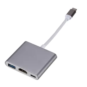 USB C نوع C إلى محول HDMI محور متعدد المنافذ مع 4K هدمي الإخراج ، USB 3.0 ميناء USB-C ميناء الشحن متوافق مع ماك بوك