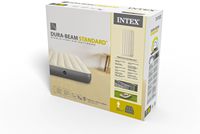 INTEX 64101 DURA-BEAM Serie Einzel-Luftbett Weiß PVC-Beflockung 1 Jahr Garantie 99cmX191cmX25cm Aufblasbar 99cm X