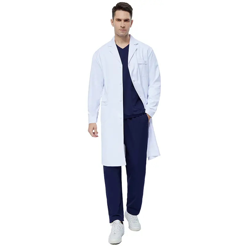 Jinteng Cotton Medical Clothing Krankenhaus uniform für Ärzte Krankens ch wester Männer Frauen Krankenhaus kleidung Langarm Kurzarm Labor kittel