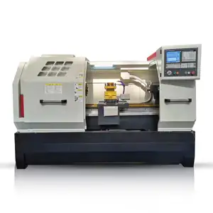 เครื่องกลึงเตียงแบนหมุนแนวตั้ง CNC Torno ของจีนความแม่นยําสูง 400 มม. อัตโนมัติ