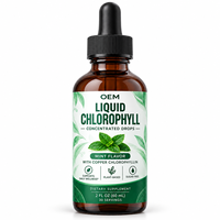 Gouttes de chlorophylle liquide au cuivre, saveur menthe, à base de plantes, soutien quotidien au bien-être pour adultes, OEM ODM, approvisionnement en gros