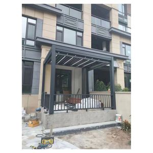 Orient <span class=keywords><strong>Terrasse</strong></span> sur mesure Pergola en aluminium Auvent extérieur <span class=keywords><strong>Terrasse</strong></span> Toit Panneau en aluminium <span class=keywords><strong>Terrasse</strong></span> avec portes coulissantes en verre - Product Image 5