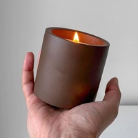 YOYOLO Bougie parfumée en céramique moderne avec couvercle, qualité supérieure, ensemble de bougies aromatiques réutilisables
