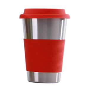 Đồ Uống Ngoài Trời Cắm Trại Văn Phòng Nhà Cách Nhiệt 12Oz 16Oz Cốc Cà Phê Silicone Có Nắp Đậy Bằng Thép Không Gỉ Cốc Nước Một Lớp - Product Image 5