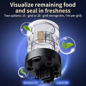 수족관 자동 물고기 피더 휴가 타이머 피더 물고기 탱크 전기 조정 자동 물고기 음식 디스펜서 - Product Image 2