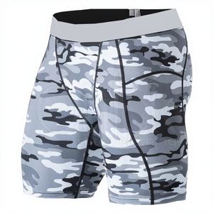 Shorts de compression pour hommes entièrement personnalisés avec impression par sublimation, taille mi-haute, séchage rapide, respirants, mode estivale - Product Image 3