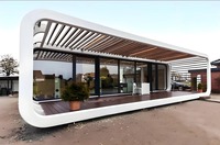 Maison modulaire portable de luxe Space apple House, maison-conteneur, hôtel-capsule mobile avec terrasse et salle de bain pour une utilisation en extérieur