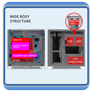 Lưu Trữ Thạc Sĩ Trường Hợp M-ATX Máy Tính Trường Hợp Giữa Tháp Với USB 3.0 HDD SSD 240Mm Hỗ trợ Phía Trước Ngân Sách Thân Thiện Chơi Game PC Nhà Ở - Product Image 5