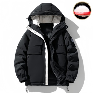 Giacca Invernale da Uomo in Maglia Traspirante con Cerniera e Logo Personalizzato, Cappotto Casual per Esterni - Product Image 2