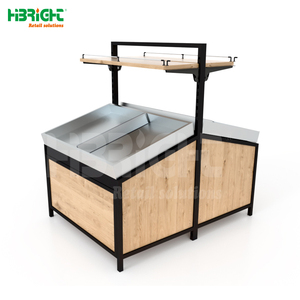 Matériel en métal de présentoir de légumes d'épicerie de support de supermarché en acier double face résistant de Highbright - Product Image 1