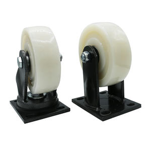 1 <span class=keywords><strong>Ton</strong></span> <span class=keywords><strong>Heavy</strong></span> <span class=keywords><strong>Duty</strong></span> 150mm Sólido Branco Nylon Rodízios Rodas - Product Image 4