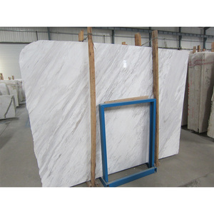 Goldtop Stone's ODM/OEM Volakas White <b>Marble</b> Slabs Polished Finish Modern Waterproof for Kitchen Countertops Hotel Flooring Wall - Product Image 2