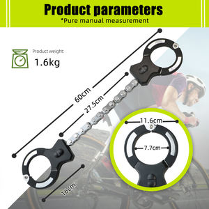 ई-स्कूटर ई-बाइक साइकिल मोटरबाइक के लिए बैग के साथ हेवी ड्यूटी ट्विन्स एंटी थेफ्ट वॉटरप्रूफ हथकड़ी चेन लॉक - Product Image 6