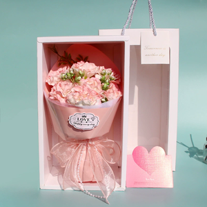 Fleur artificielle, cadeau de la Fête <span class=keywords><strong>des</strong></span> Mères, fleur de savon créative, boîte cadeau œillet pour la Fête <span class=keywords><strong>des</strong></span> Enseignants, bouquet pour les aînés - Product Image 4