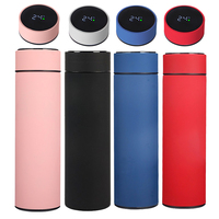 Bouteille d'eau de camping de sport en acier inoxydable à double paroi de 500ml sans BPA isolée sous vide avec LED vente en gros