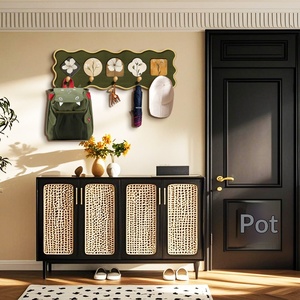 Appendiabiti da parete multifunzione in legno con ganci per chiavi, cappotti e cappucci, per <span class=keywords><strong>ingresso</strong></span> o porta - Product Image 2