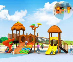 Grand équipement d'amusement extérieur en acier et en fibre de verre combiné pour balançoire et toboggan pour la maternelle et la communauté - Product Image 3