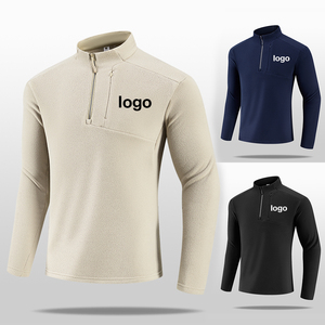 Camiseta ajustada ligera de secado rápido personalizada para hombre, camiseta de entrenamiento activo, camisetas deportivas con media cremallera - Product Image 6