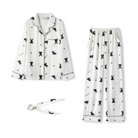 Livraison rapide Ensemble de pyjamas en satin de soie pour femmes 2 Pcs Floral Soyeux Pj Ensembles Vêtements de nuit Vêtements de nuit