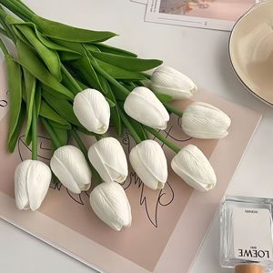 Tulipe artificielle à tige unique rose en PVC, haute simulation, décoration d'intérieur pour la table du salon - Product Image 2