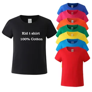 Essentiële T-Shirt Pure Kleur Custom Katoenen T-Shirt Kids Boys Hoge Kwaliteit